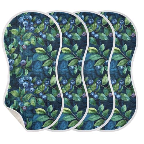 xigua Blueberry Baby Burp Cloths for Newborn Boys and Girls 1 Pack, Soft & Absorbent Cotton Baby Burp Cloth, Baby Washcloths, Newborn Towel, Burp Rags3