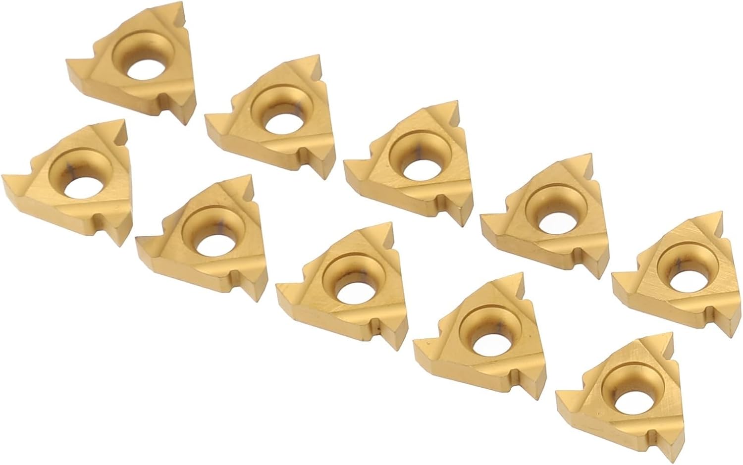 16ER AG60 Carbide Inserts, 10pcs for External Threading Tools, Perfect for Various Machining Environments