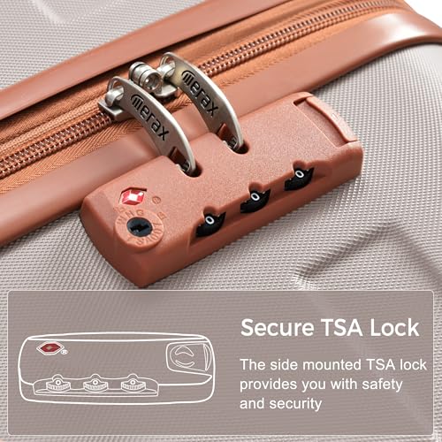 Image of Luggage Set 3 Pcs, ABS Durable Lightweight, 360 Silent Spinner Wheels, Hardshell TSA Lock