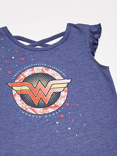 Dc Comics Wonder Woman Toddler Girls 4 Piece Mix N' Match Shorts & Legging Set 5T Blue/Gray #TOP1