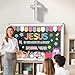 Christian Composition Bulletin Board Set Jesus is The Core to a Great School Year Classroom Decorations Back to School Faith Religious Paper Cutouts for Sunday Schools Teacher Nursery Door Wall Decor