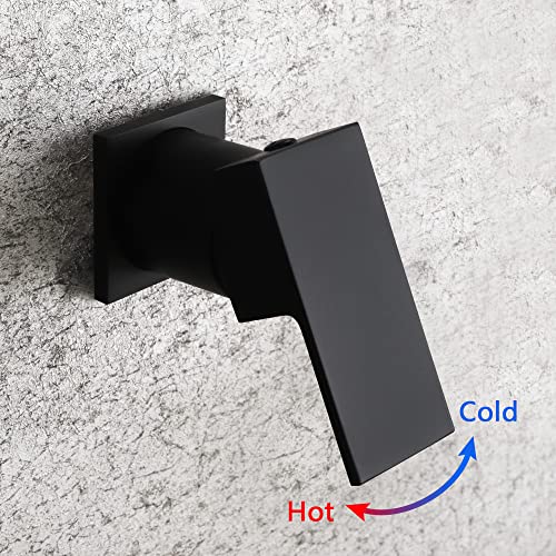 Waterfall Faucet Wall Mount Bathroom Modern Vessel Sink Faucet Single Handle Bath Tub Filler Faucet, Dr Faucet Matte Black #TOP3