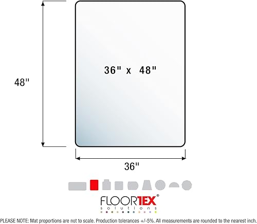 Miniatura 4 de Floortex Valuemat Plus - Tapete rectangular de policarbonato para sillas de pelo bajo, 36 x 48 pulgadas