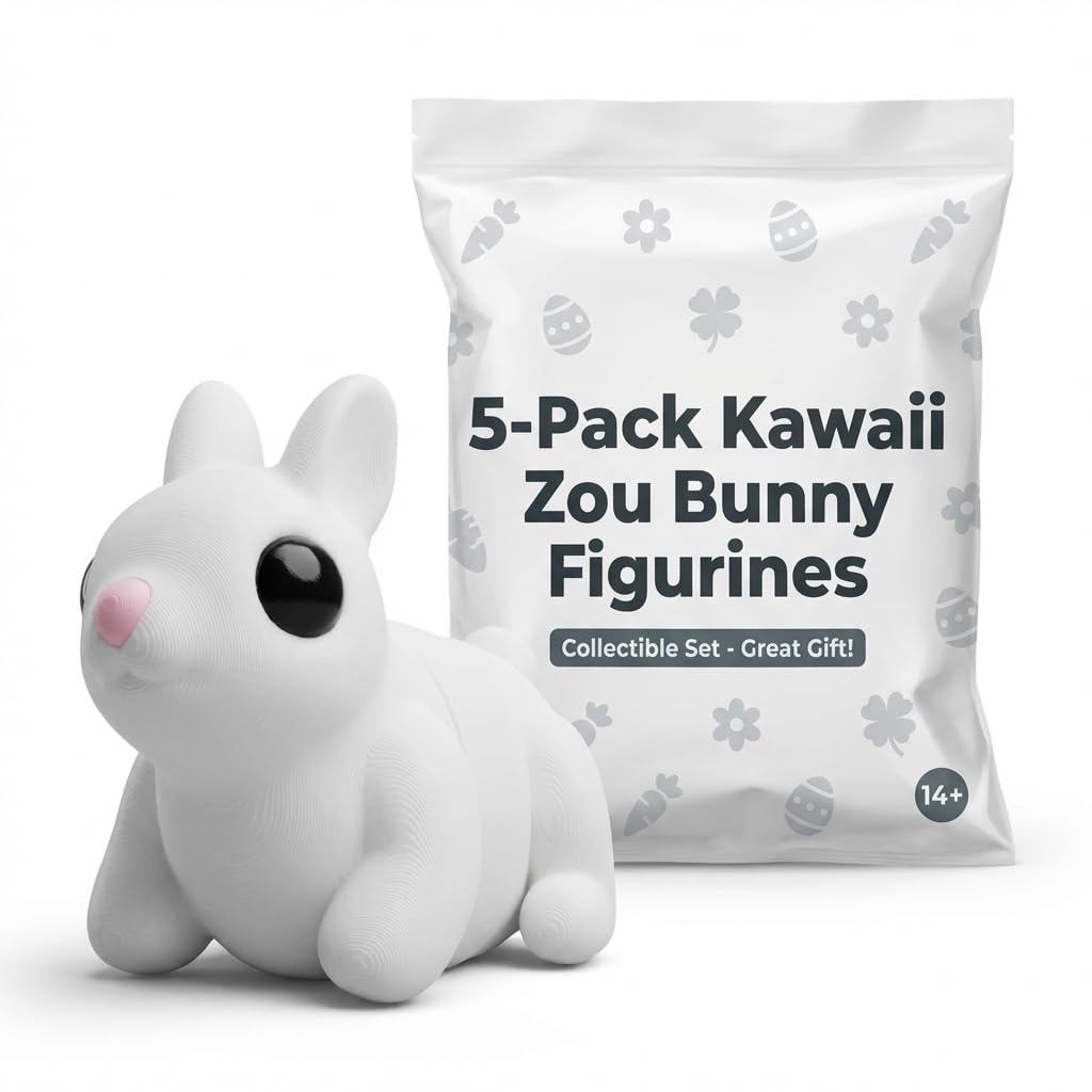 Amazon.com: 5-Pack of Kawaii Zou Bunny Collectible Figurines