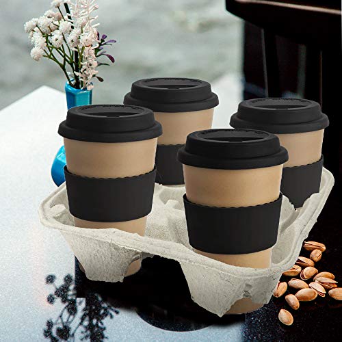 4 Cup Pulp Fiber Drink Carrier For 8-32 Oz Cups - Biodegradable And Great For All Your Beverage Needs By Mt Products - (25 Pieces) #TOP3