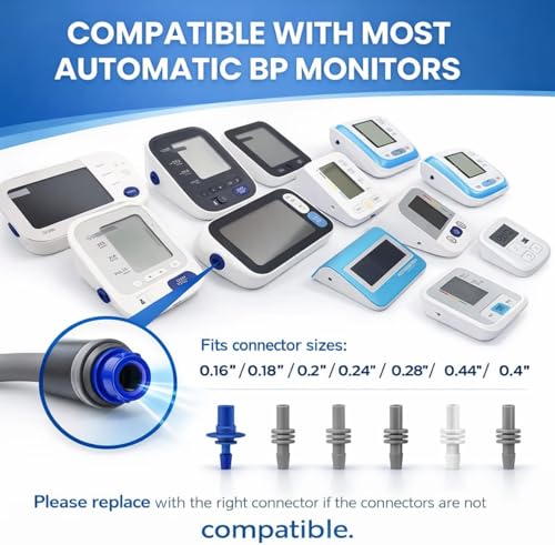 Image of MCP BP Cuff Adult Blood Pressure Monitor Large Cuff XL Compatible with Omron B.P, Ageasy BP, Pharmeasy BP with 6 Size Connectors free (22-48CM)