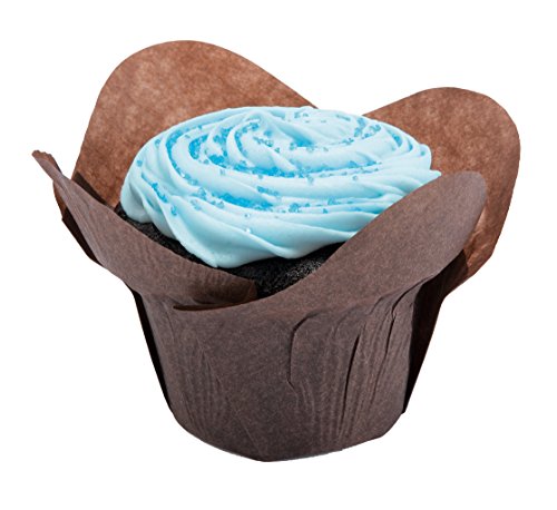 Hoffmaster 611114 Lotus Cup Cupcake Wrapper/Baking Cup, 2 Diameter x 2-3/4 Height, Large, Chocolate (10 Packs of 250) Hoffmaster 611114 Lotus Cup Cupcake Wrapper/Baking Cup, 2" Diameter x 2-3/4" Height, Large, Chocolate (10 Packs of 250)