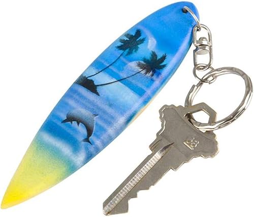 Miniatura 4 de ArtCreativity Llaveros de madera para tabla de surf, juego de 12, divertidos llaveros para mochila, bolso, equipaje, grandes regalos para