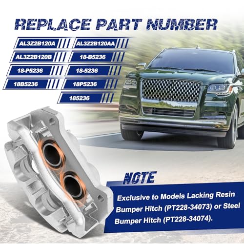Front Right Brake Caliper Compatible with Ford Expedition F-150 / Lincoln Mark LT Navigator # AL3Z2B120A, AL3Z2B120AA, AL3Z2B120B, 18-B5236, 18-P5236, 18-5236, 18B5236, 18P5236, 185236 by Orceed - Image 3