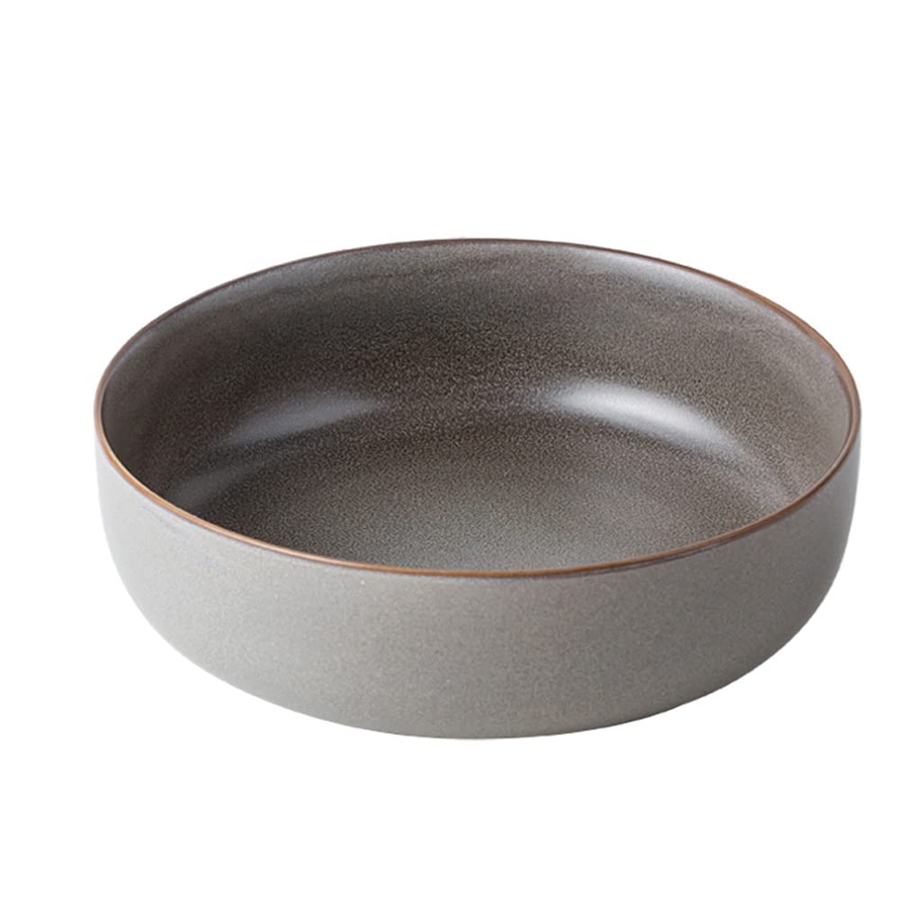 WOTZOV Salad Fruit Bowl Nordic Ceramic Bowl Household Oatmeal Fruit Salad Bowl Light Luxury Vegetable Bowl Suitable For Fruit,Soup,Pasta Ramen Bowl，B2pc Small