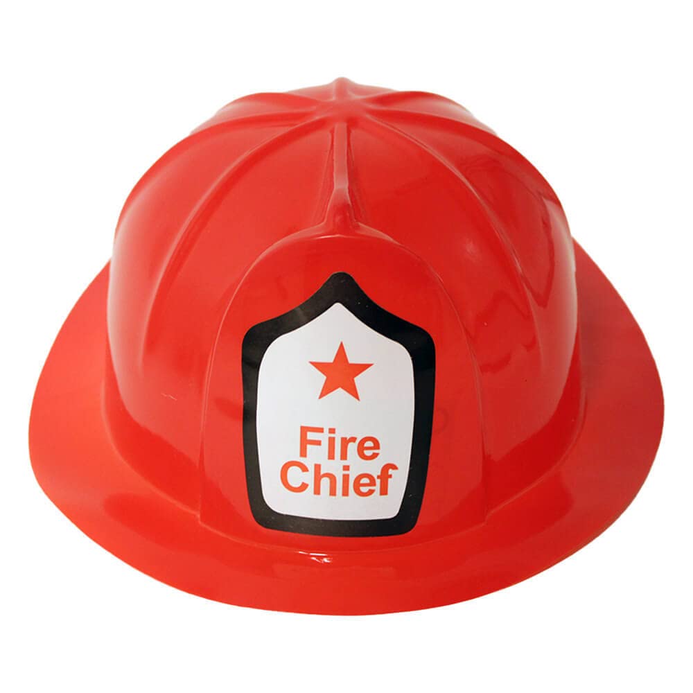 BEMIRO Kinder Feuerwehrhelm aus PVC - ca. 26 cm lang, Roter Feuerwehrhelm für Kinder, Faschingskostüm für Kinder, Feuerwehr Geburtstag…