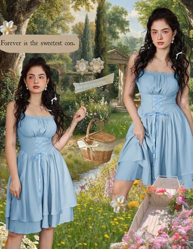 Image of Scarlet Darkness Corset Mini Sundress Chiffon Homecoming Dress for Women