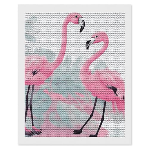 Kit peinture diamant 5D flamant rose 40x50 cm pour adultes NWTRJ