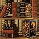 CRESYMME Book Nook Kit, DIY Miniatur Haus Puppenhaus Bausatz Bücherregal Deko für Jugendliche und Erwachsene（Retro-Autogalerie）