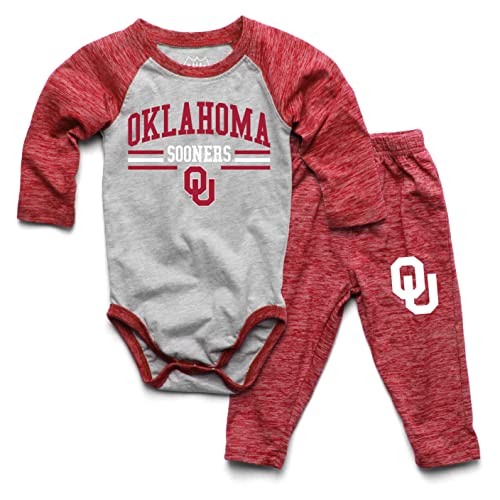 Image of Wes and Willy Baby College Sports Fan Long Sleeve One Piece and Pant Set