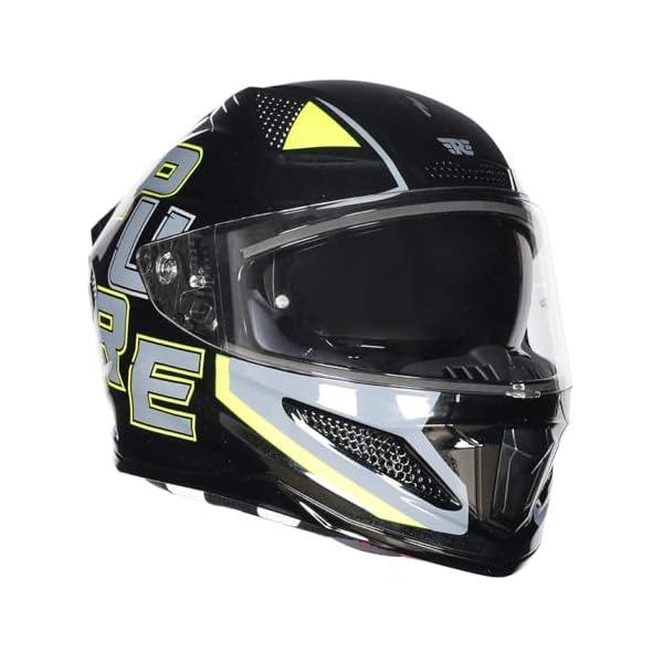 Royal Enfield Cross Air FF Hunter RP Full Face Helmet | Certification: ISI | Shock Absorption: High Density EPS liner | High Impact ABS Outer Shell | BLACK M