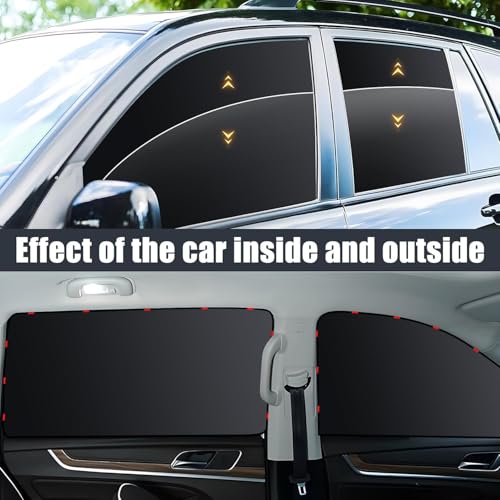 image for ZATOOTO 4 Pack Car Privacy Curtains, Full Blackout Car Window Shades, 