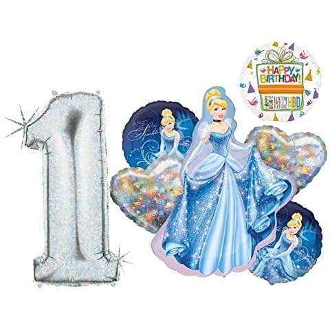 Mayflower Products Cinderella 1st Birthday Party Supplies and Princess Balloon Decorations Cover
