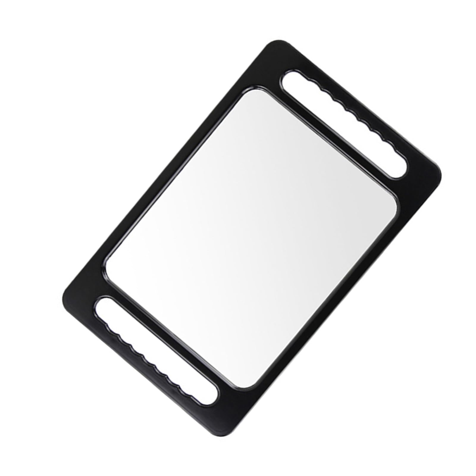 Large Barber Hand Mirror with Double Handles Professional Handheld Mylar for Salon and Barber Shop Haircut Mirror