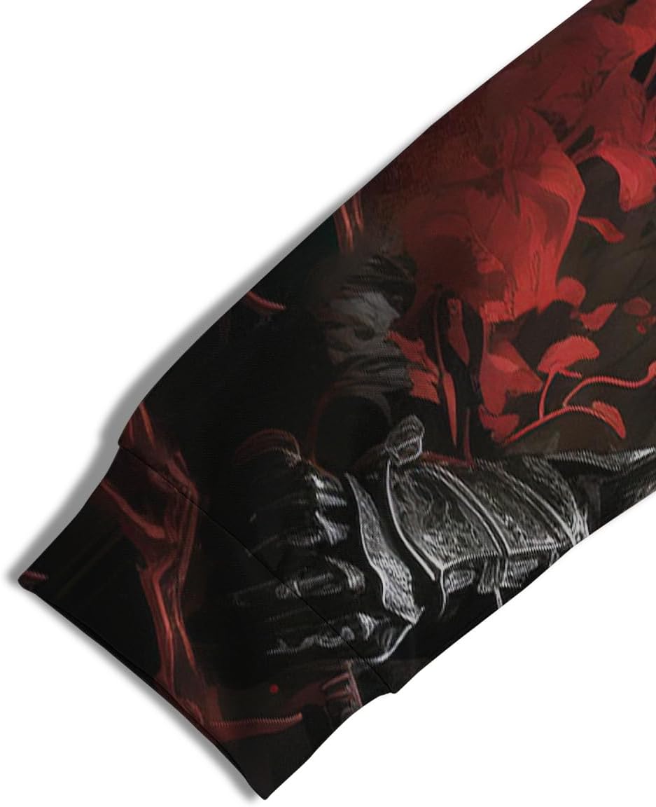 Novelty Samurai Graphic Hoodies For Men Cool 3D Print Pocket Sweatshirt Pullover - Image 5