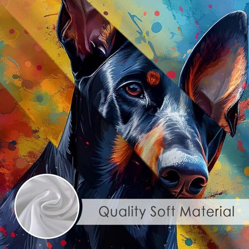 Rideau de douche chien en tissu polyester premium 120x120 cm