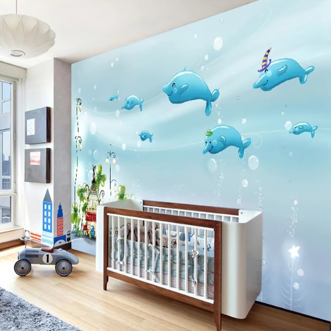 Fresque murale 3D monde sous-marin décor haut de gamme 350x256 - 3