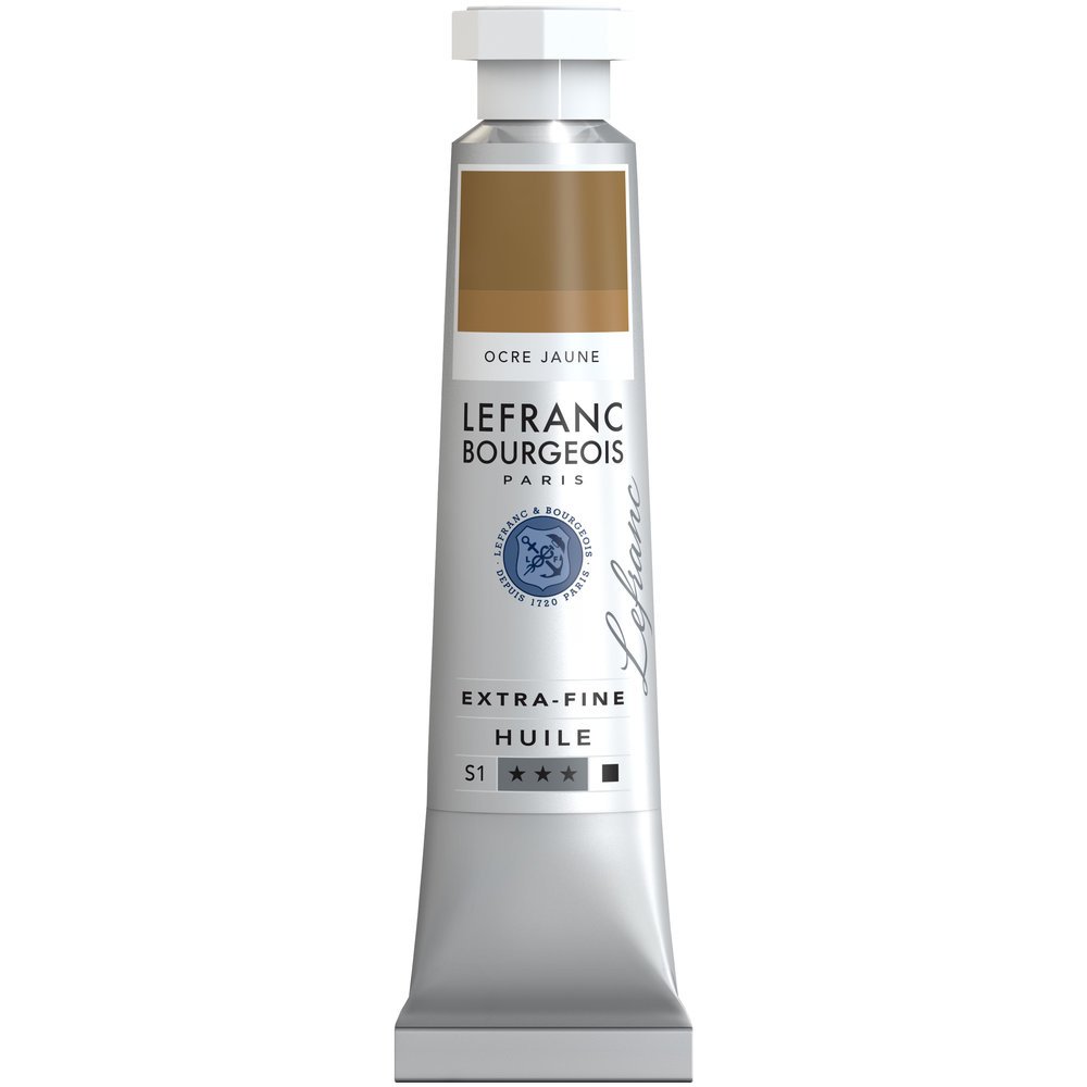 Lefranc Bourgeois 404999 extra feine Ölfarbe in Künstlerqualität aus hochwertigen Pigmenten, lebendige Farben, hohe Lichtechtheit, 20ml Tube - Gelber Ocker