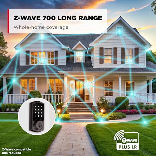 Kwikset HomeConnect 918 Traditional Z-Wave Long Range Enabled Touchscreen Lock Works with Ring Alarm, Samsung SmartThings Hub Required, Sold Separately in Venetian Bronze thumbnail 3