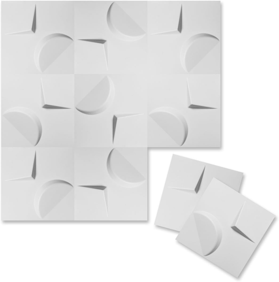 Black Friday - 60% OFF Ekena Millwork WP12X12APWH-CASE-50 Apollo EnduraWall Decorative 3D Wall Panel, 11 7/8W x 11 7/8H, White, 50 Each