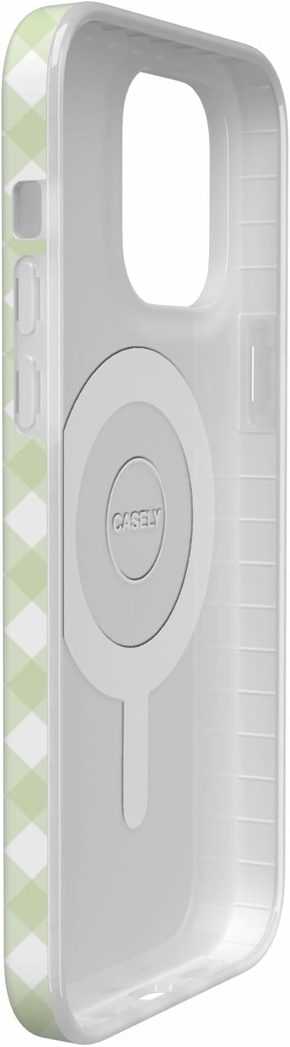 Casely iPhone 14 Pro Max Case | Mint Lattice | Sunday Best | Compatible with MagSafe | Classic Ultra Thin Design