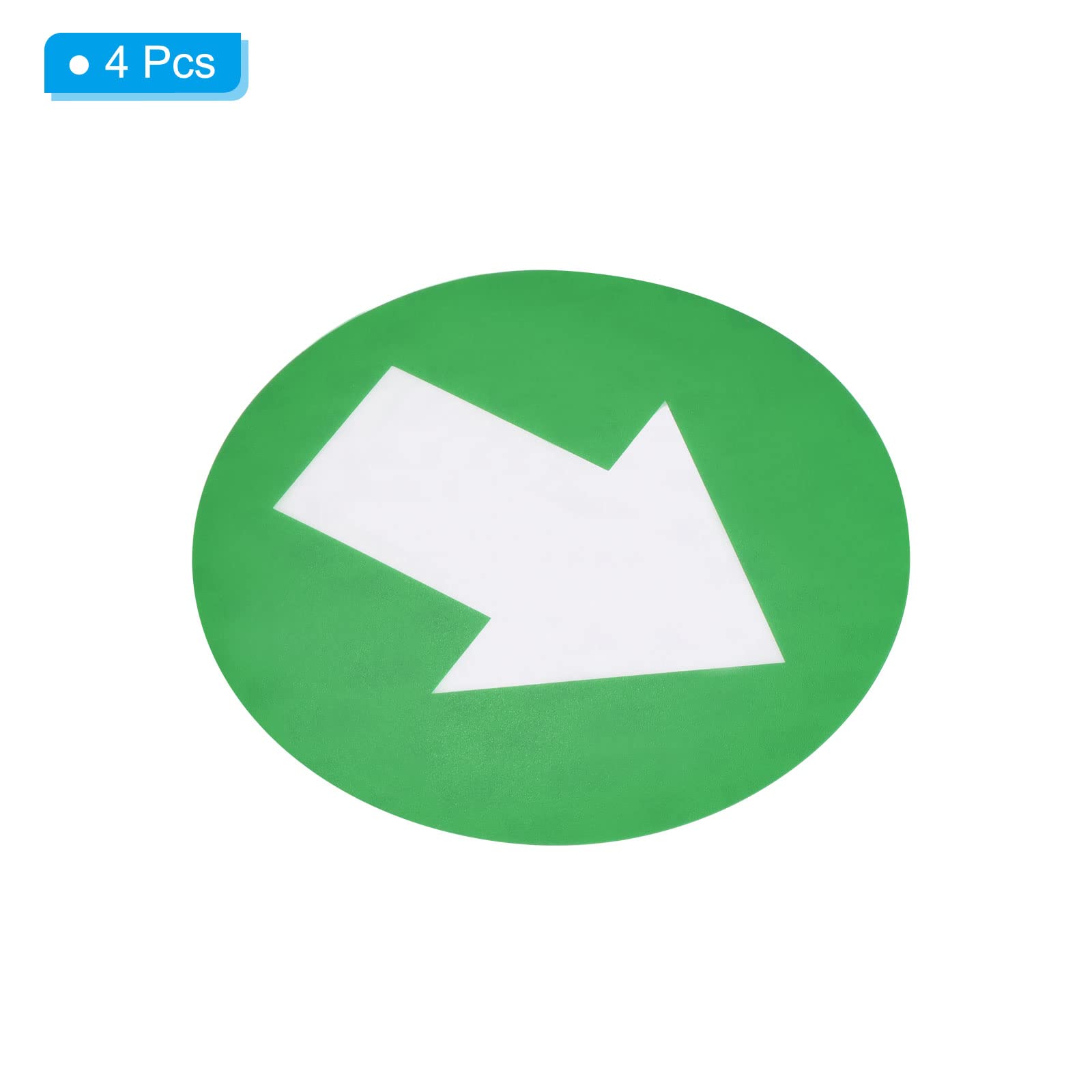 PATIKIL Lot De 4 Panneaux D'entrée Avec Flèche De 15,2 Cm, Symbole D'entrée Rond Vert Avec Flèche Blanche Pour Direction Murale De Supermarché