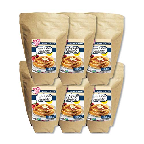 XO Baking Co. Gluten Free Gourmet Pancake & Waffle Mix; Non-GMO; Kosher; Rice Free; Peanut Free; Soy Free; Dairy Free; No Preservatives; No Artificial Flavors or Colors, 3.5 lbs (Pack of 6)