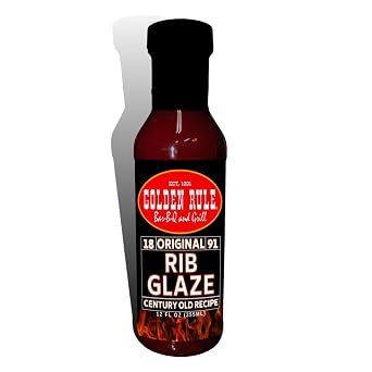 Golden Rule BBQ Glaze - Genuine Crafted by Pitmasters from the Oldest BBQ Joint in USA - Perfect Rib Glaze