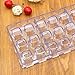 HAPYLY 24 Grid Semi-Sphere Chocolate Candy Mold PC Polycarbonate Chocolate Making Mould (Cube Shape), Clear
