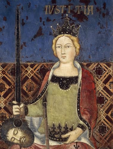 Affiche Impression Prints Toile Allégorie de la justice Ambrogio Lorenzetti 60x90