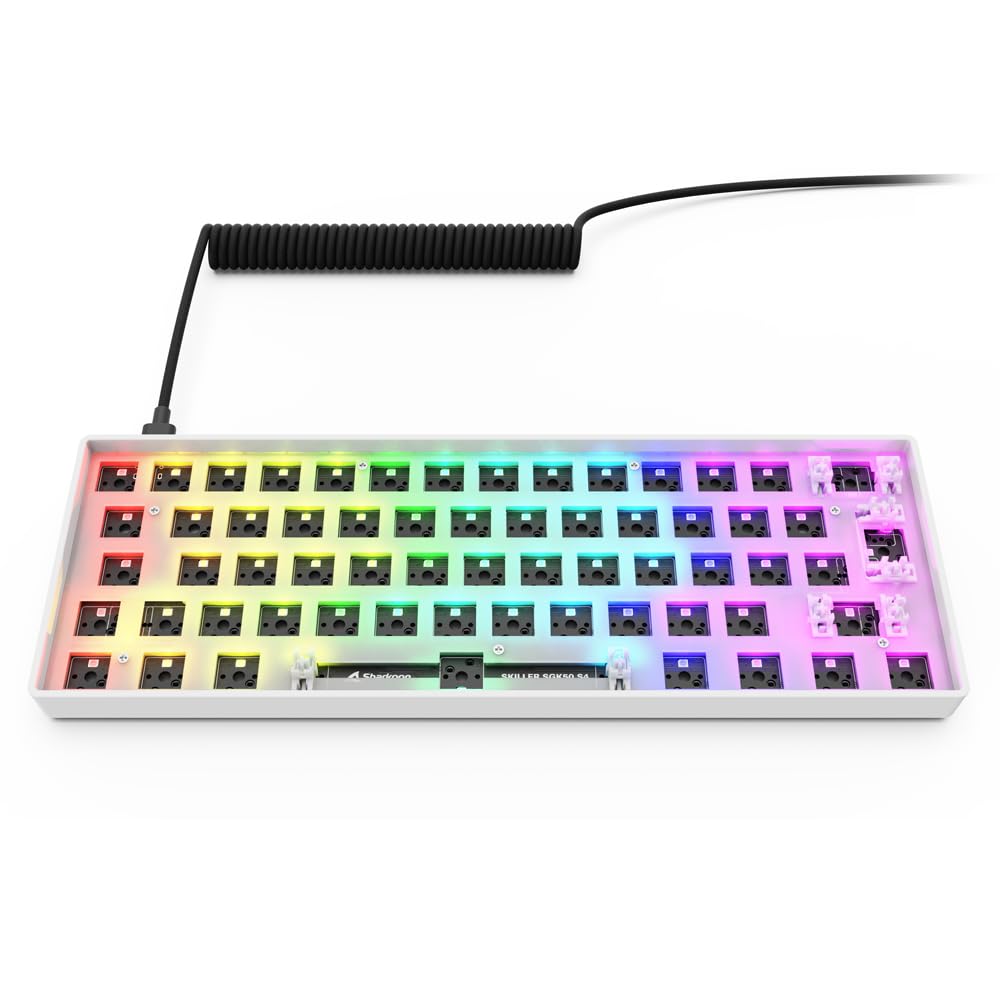 Sharkoon Skiller SGK50 S4 Gen2 Barebone, Blanco, 60% de disposición