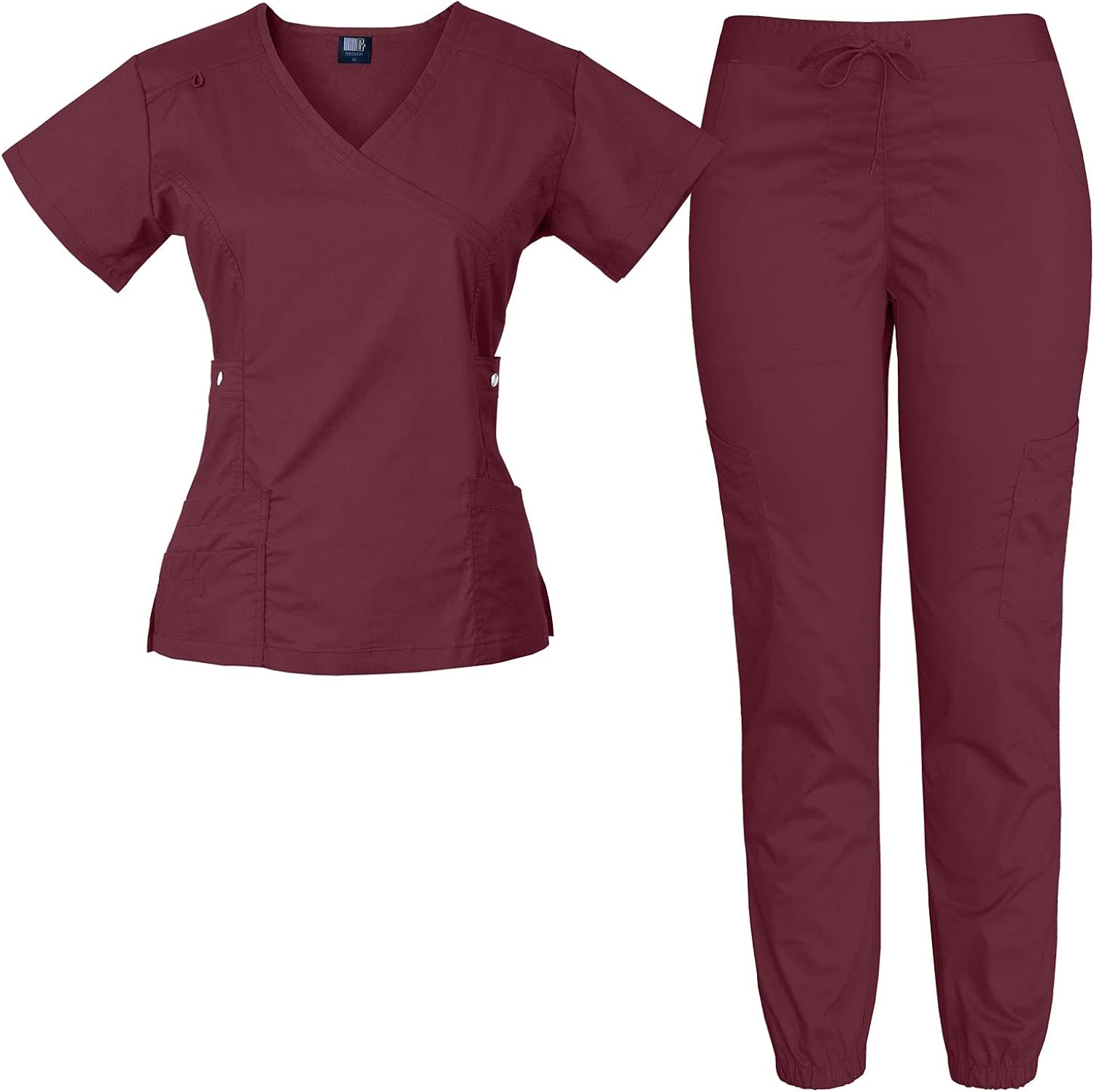 Medgear Women's 12-Pocket Stretch Jogger Scrub Set: Clothing, Shoes & Jewelry