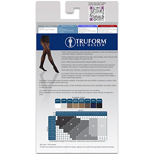 truform 15-20 mmhg compression pantyhose sheer 20 denier women39s shaping tights beige tall