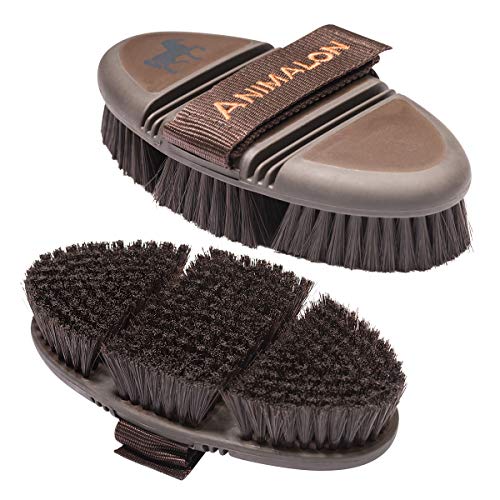 Animalon CareFlex Kardätsche | Flexible & Ergonomische Pferde-Bürste Mit Klettverschluss für Jede Putzbox | Pferde Zubehör