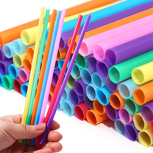 100 pitillos de plástico flexibles y coloridos miniatura 6