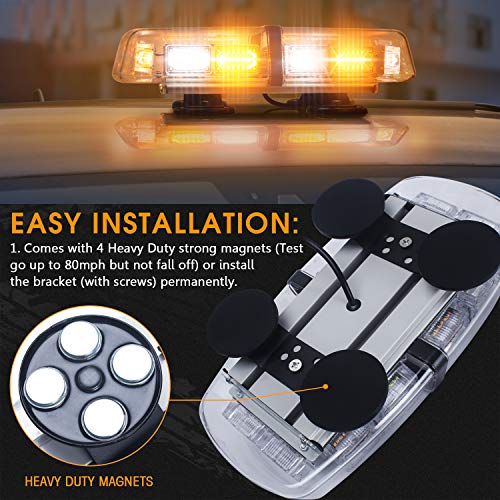 image for LINKITOM LED Strobe Flashing Light -72 LED High Intensity Emergency Ha