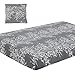 Produktbild YEPINS Spannbettlaken 140 x 200 cm Spannbetttuch Boxspringbett - 100% Mikrofaser Bettlaken mit Gummizug, bis 30 cm Topperhöhe, Grau-Zweige