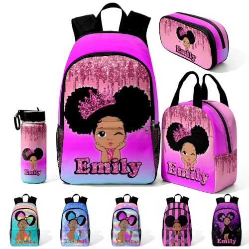 Image of Custom Girls Backpack Set Kids Personalized Backpacks Back to School