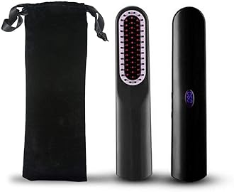 Goglor Portable Cordless Beard Straightener Brush with Auto Shut Off and LED Display Function