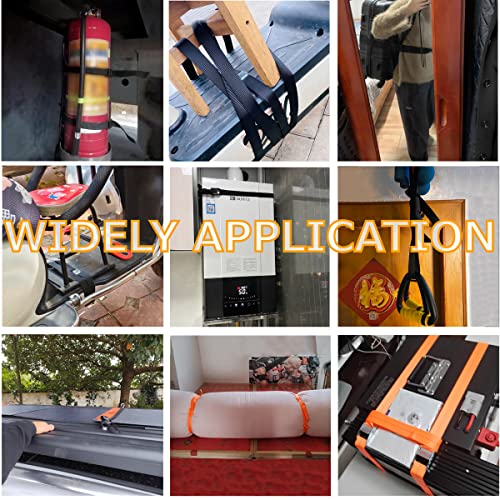 Azarxis Lashing Tie Down Straps Cinch Webbing With Adjustable Heavy Duty Cam Buckle For Securing Cargo Roof Rack Motorcycle Kayak Surfboard Truck Luggage (79" Length X 1" Width, Army Green - 4 Pack) #TOP5