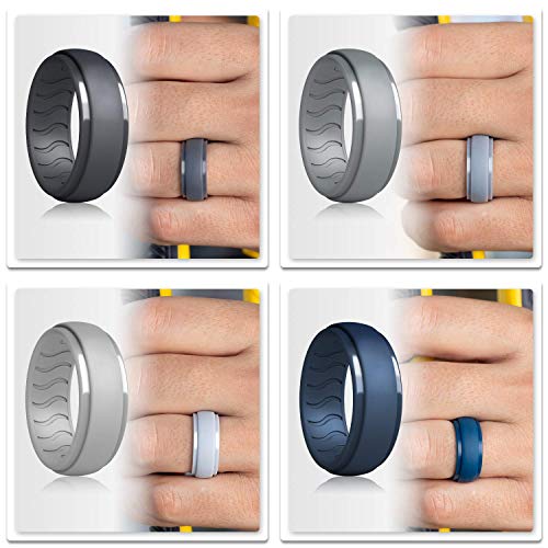 Image of Mens Silicone Wedding Band - Rubber Wedding Rings, Silicone Wedding Band
