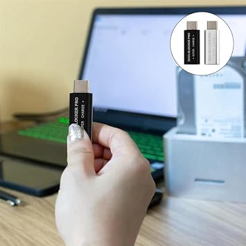 Meenova USB C Data Blocker Pro, USB-C Female to Male Adapter with Smart Chip Security to Protect Against Juice Jacking, Grey
