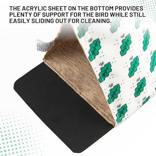 HASSLICKIT Bird Hanging Hammock Tent, Summer Breathable Bird Nest Snuggle Hut, Bird Bed for Small Parrots, Budgerigar, Parakeet, Conure, Cockatiel, Mynah, Love Birds, Finches (Green, S) - Thumbnail 4