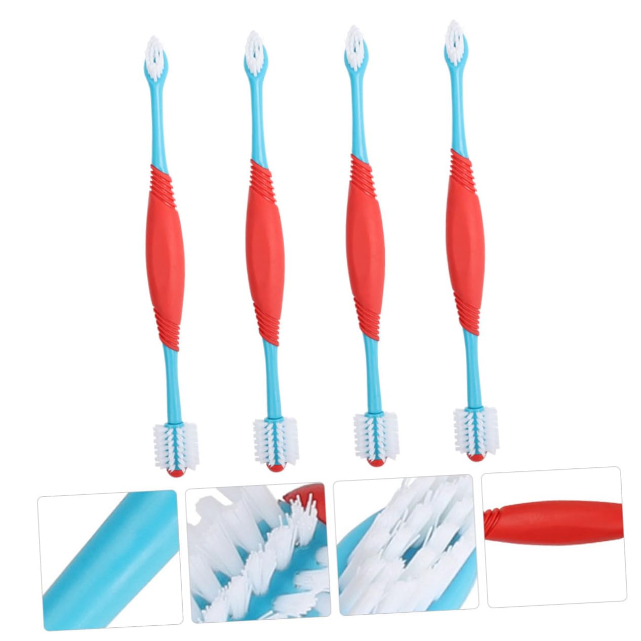 INOOMP 12 Pièces brosse à dents pour animaux de compagnie brosse à dents brossette nettoyeur de dents de chiot souple pour animaux de compagnie doux
