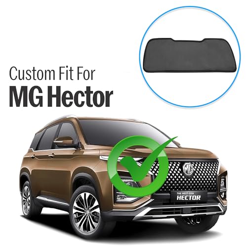 Image of Autofact Dicky Curtain for MG Hector | Custom Fit Rear Windshield Sunshade | UV & Heat Protection | Foldable Mesh | Privacy & Cooling Car Accessory